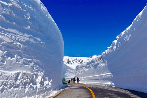 蔵王エコーライン　雪の壁